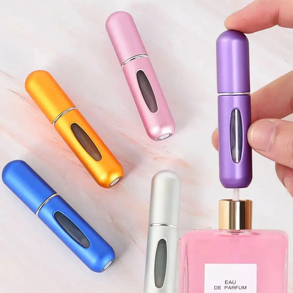 Pack of 06 Refillable Mini Perfume Spray Bottle Spray Atomizer 5 Ml
