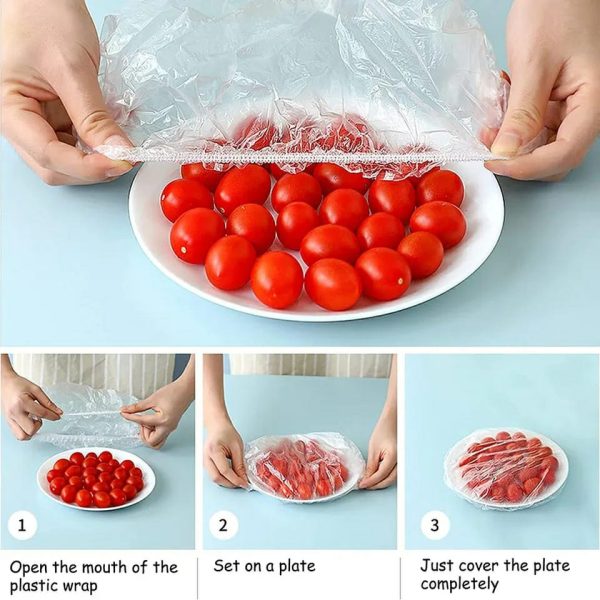 2 Pcs--100 Pcs Disposable Food Cover Plastic Bags