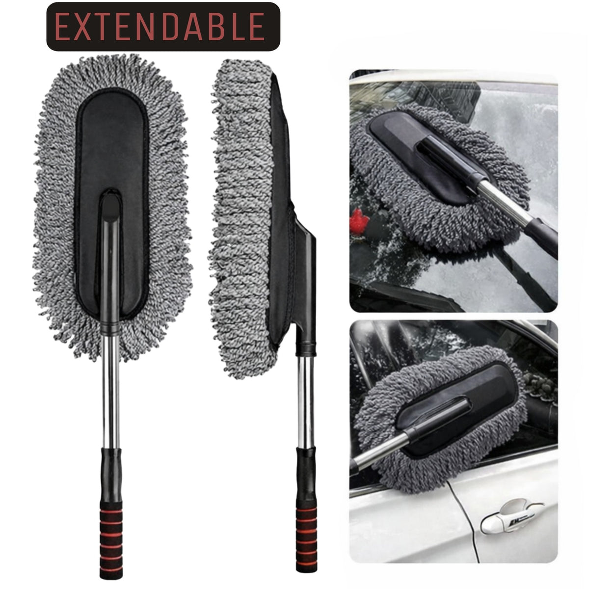 Car Wash Cleaning Brush Duster Dust Wax Mop Microfiber