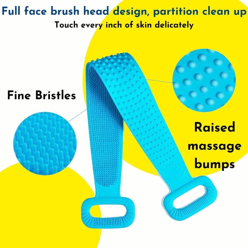 Pack of 2 Silicone Back Scrubber Bath Belts