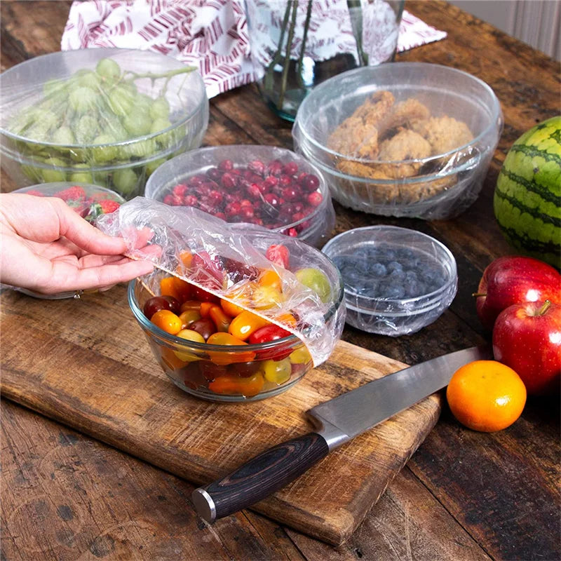 2 Pcs--100 Pcs Disposable Food Cover Plastic Bags