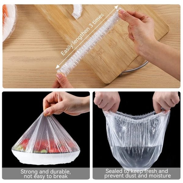 2 Pcs--100 Pcs Disposable Food Cover Plastic Bags