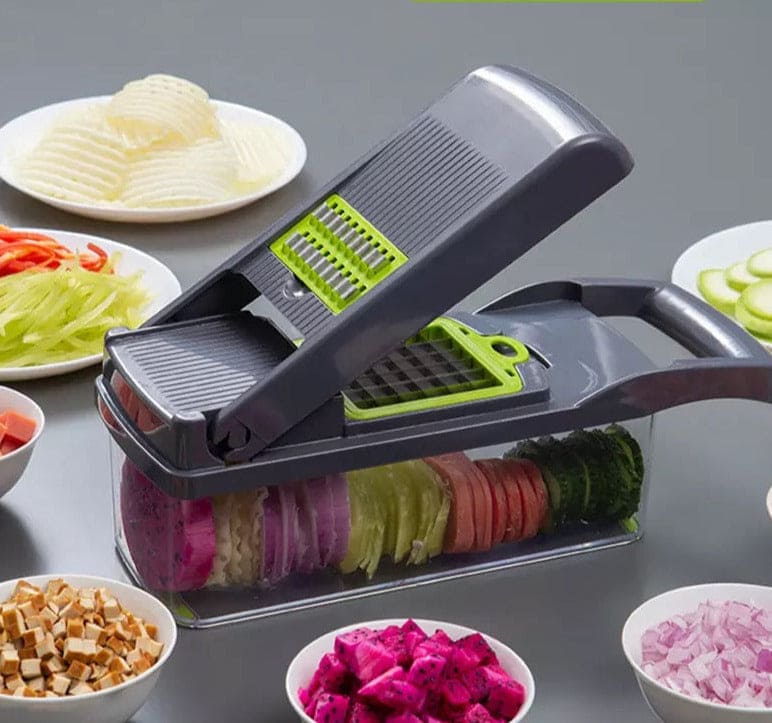 16-in-1 Multi-Functional Vegetable Chopper, Dicer & Slicer with Storage Container
